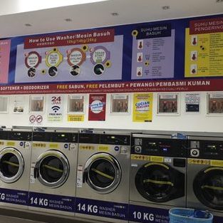 dobi layan diri laundry cafe