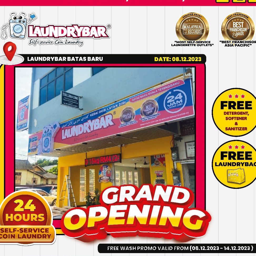 Kedai Dobi Layan Diri LaundryBar Batas Baru, Kuala Terengganu 1 kedai dobi layan diri laundrybar batas baru kuala terengganu