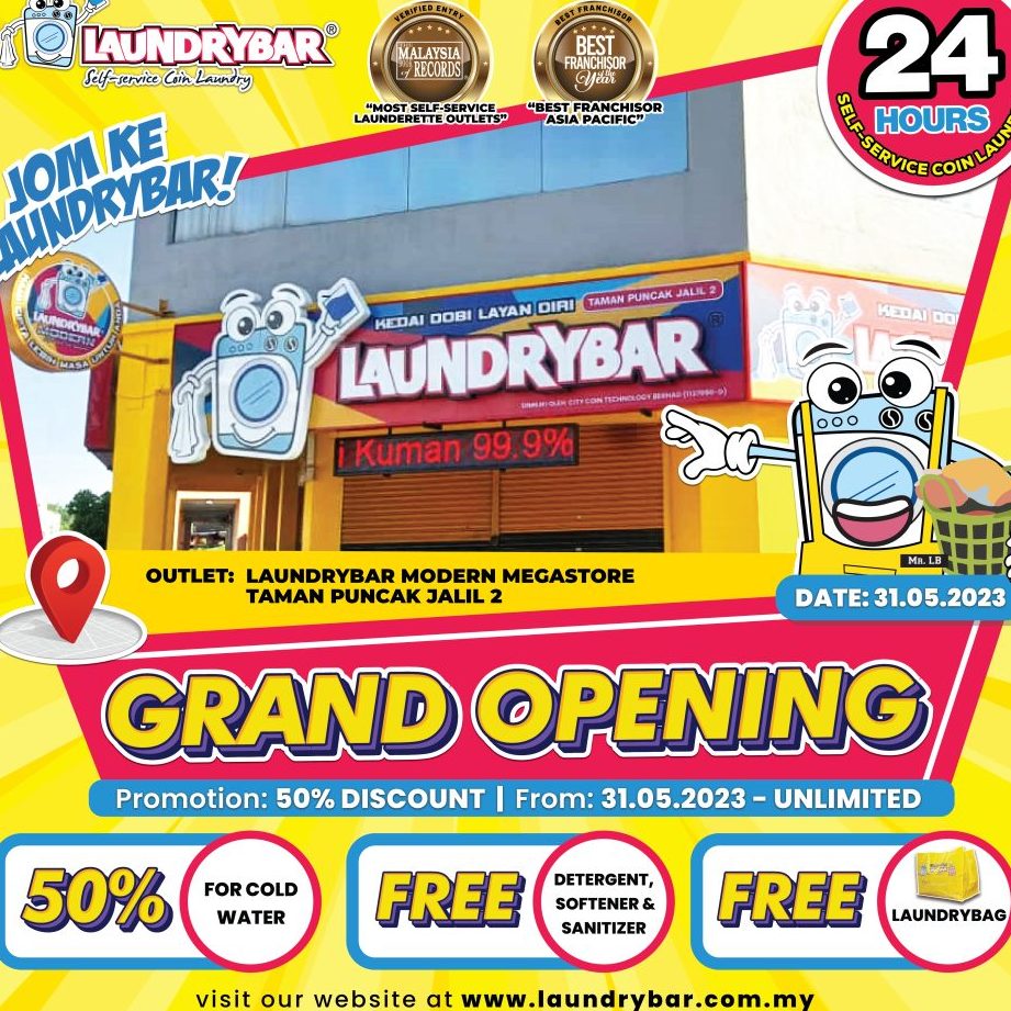 LaundryBar Modern Self Service Laundry Puncak Jalil 2 1 laundrybar modern self service laundry puncak jalil 2