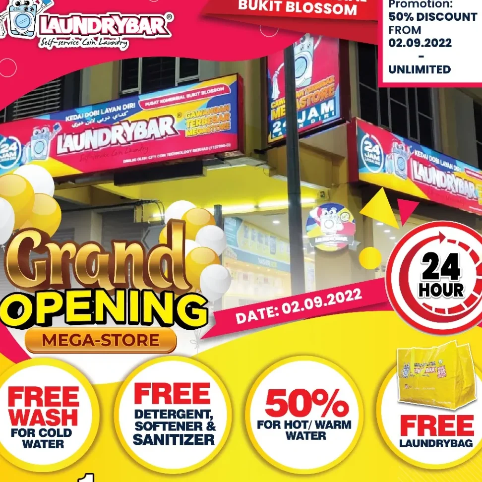 LaundryBar Self Service Laundry Mega Store Pusat Komersial Bukit Blossom 1 laundrybar self service laundry mega store pusat komersial bukit blossom