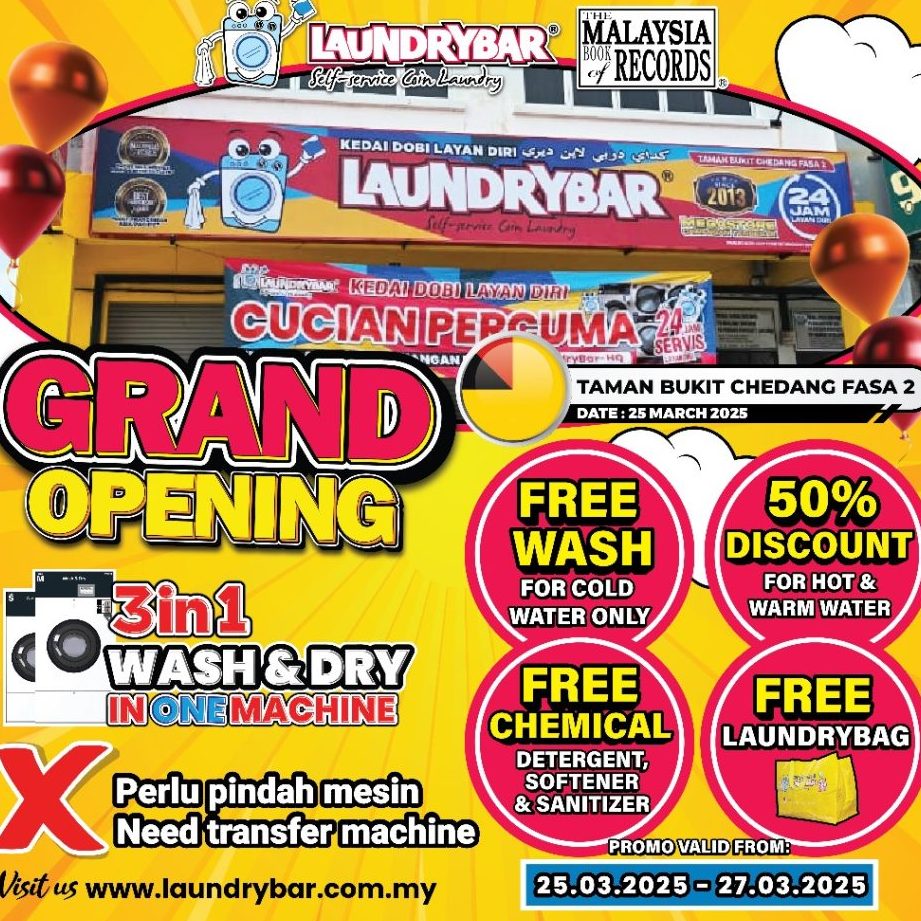 LaundryBar Self Service Laundry Mega Store Taman Bukit Chedang 1 laundrybar self service laundry mega store taman bukit chedang