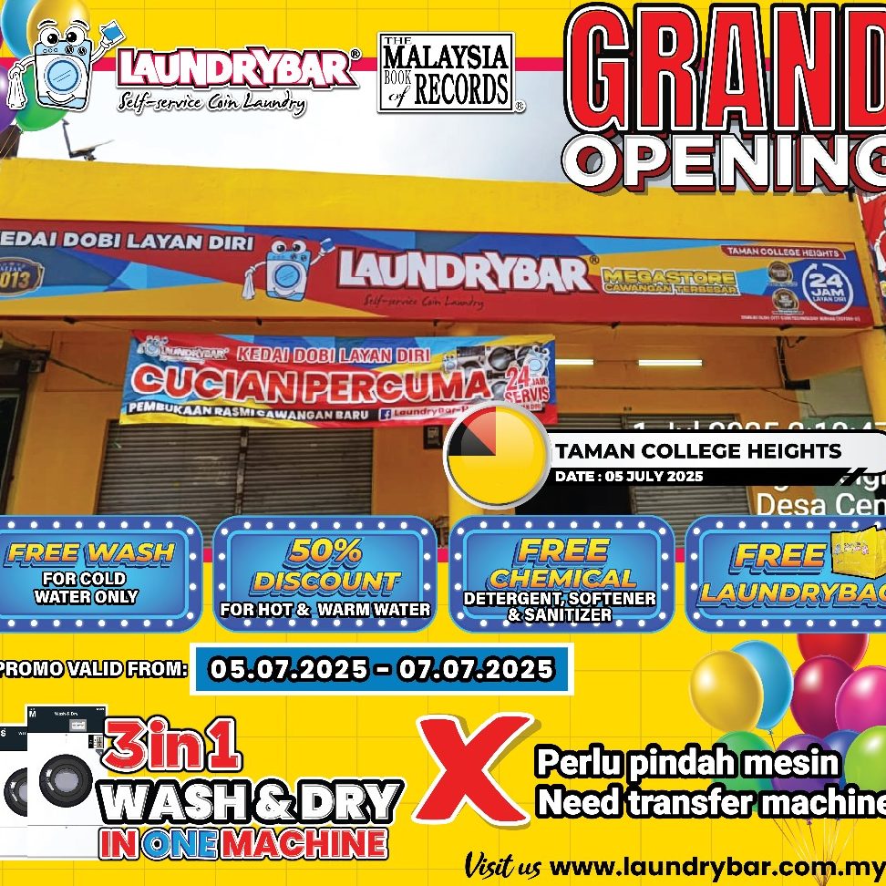 LaundryBar Self Service Laundry Mega Store Taman College Heights 1 laundrybar self service laundry mega store taman college heights