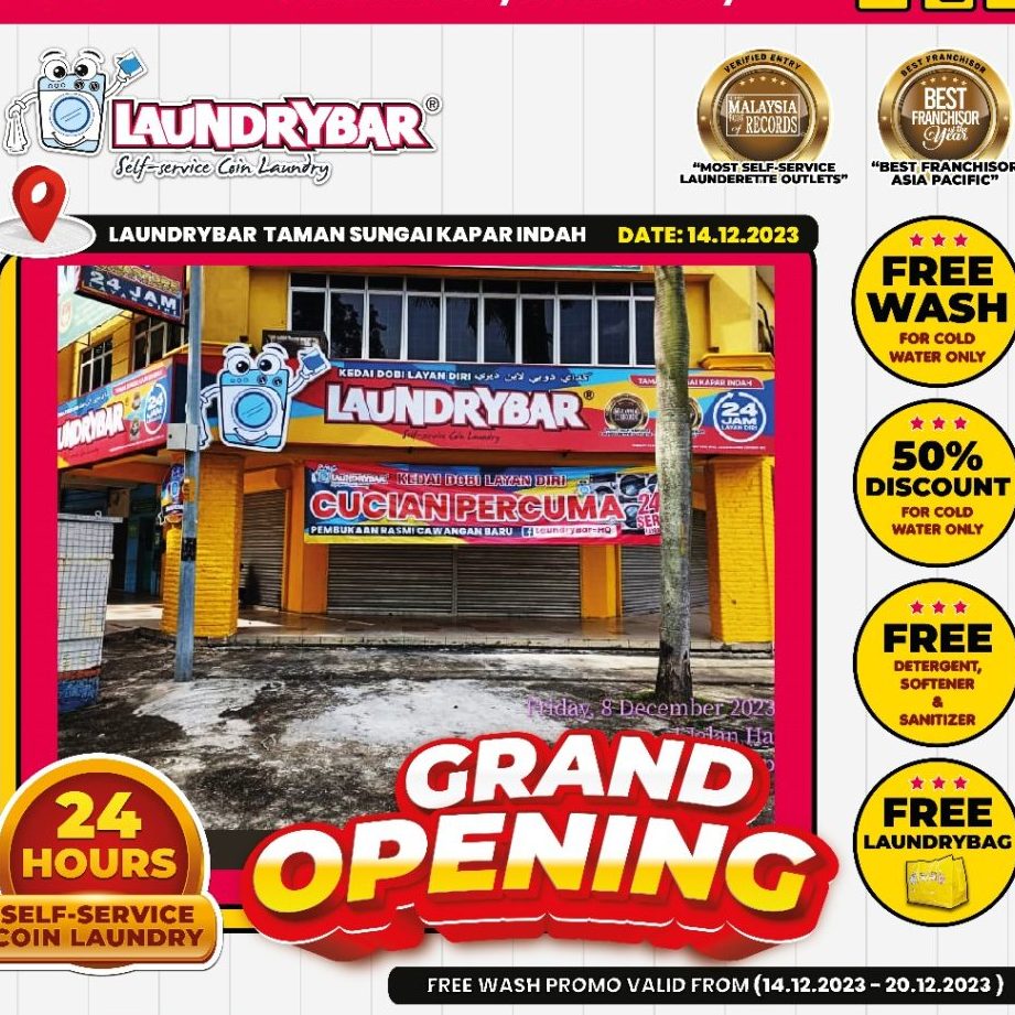 LaundryBar Self Service Laundry Mega Store Tan Sri Manickavasagam 1 laundrybar self service laundry mega store tan sri manickavasagam