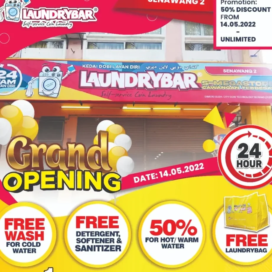 LaundryBar Self Service Laundry Semi Mega Senawang 2 1 laundrybar self service laundry semi mega senawang 2