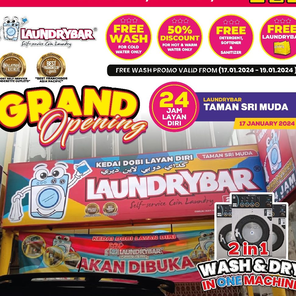 LaundryBar Self Service Laundry Taman Sri Muda, Shah Alam 1 laundrybar self service laundry taman sri muda shah alam