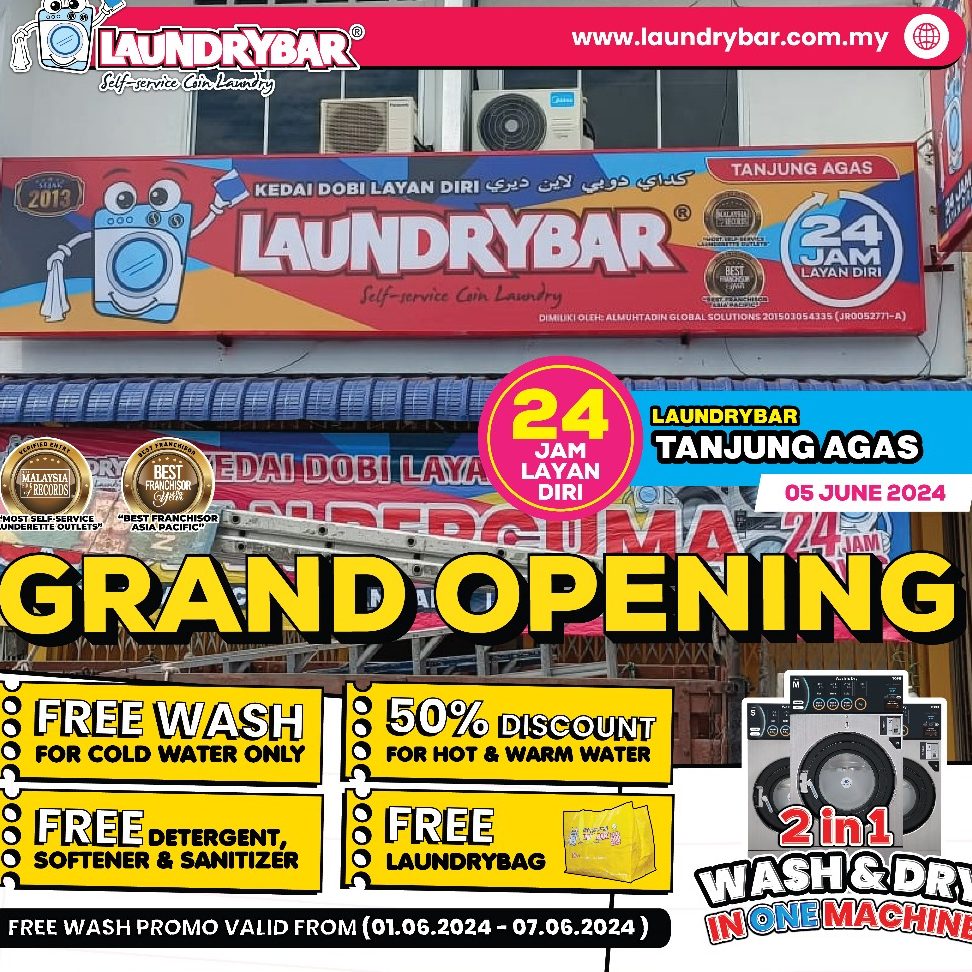 LaundryBar Self Service Laundry Tanjung Agas 1 laundrybar self service laundry tanjung agas